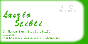 laszlo stibli business card