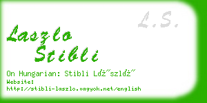 laszlo stibli business card